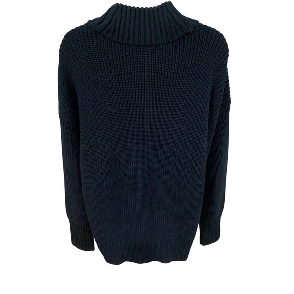 Karl Lagerfeld Paris Womens Black Mock-Neck Sweater W/ Metallic Karl Icon Graphi - Picture 4 of 10